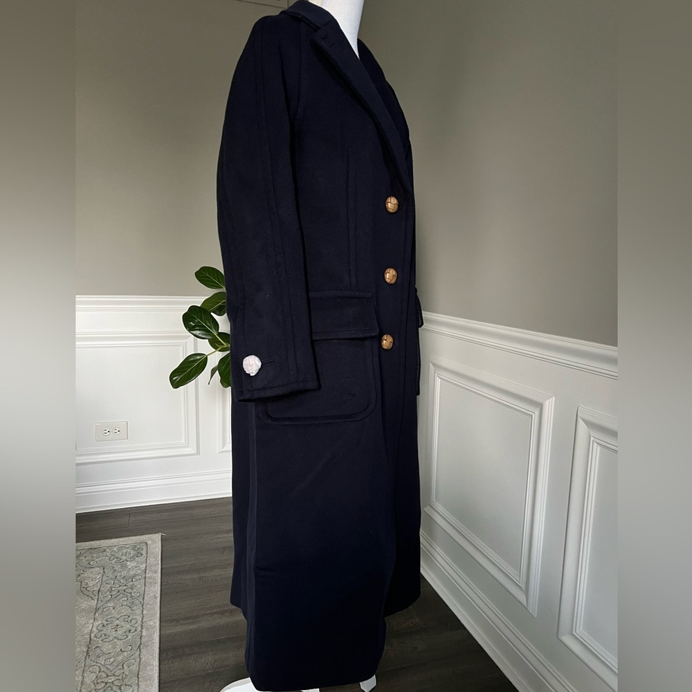 Tory Burch Wool Overcoat in Nevy Blue sz 0 995$ - Picture 6 of 16